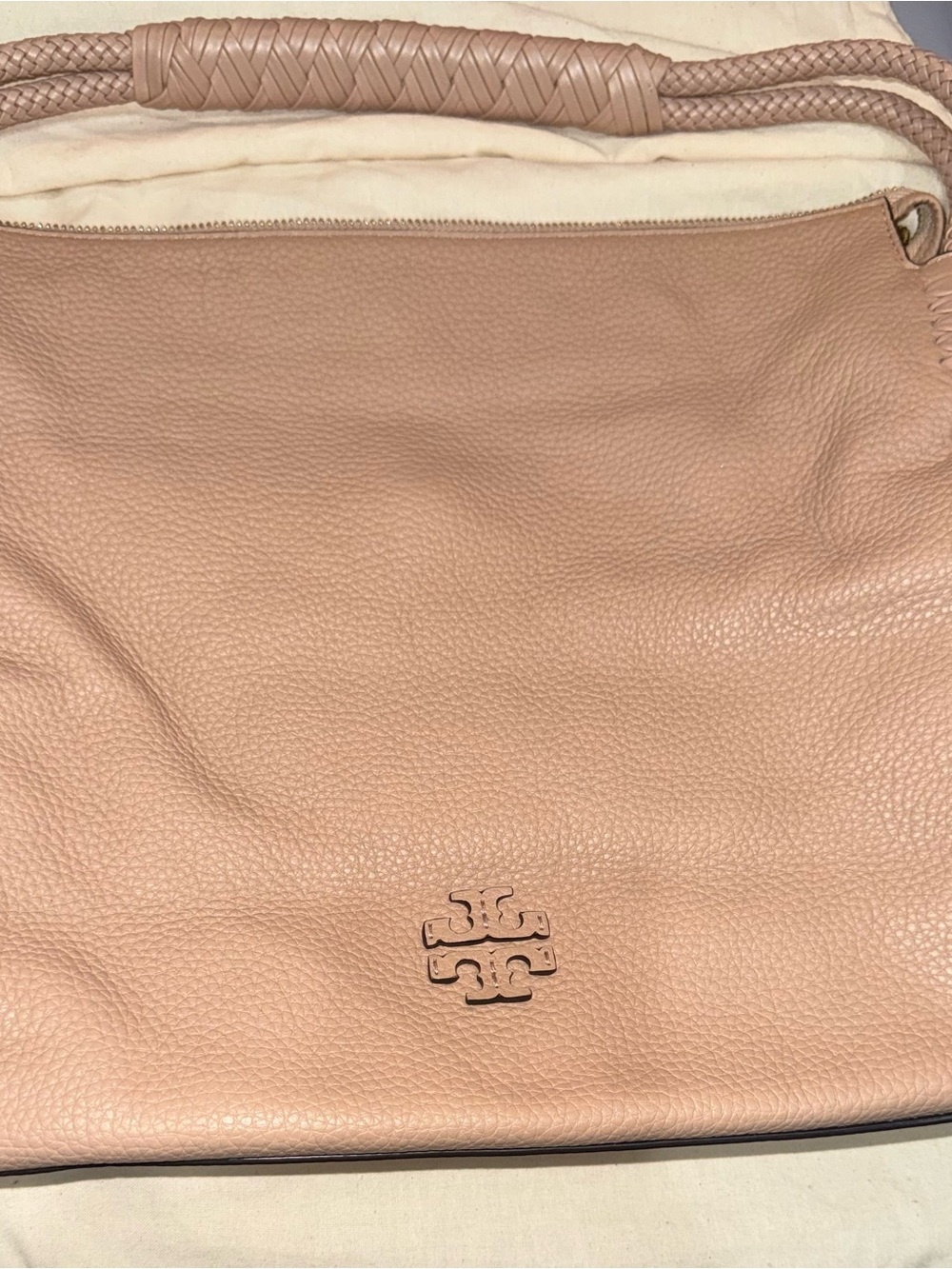 Tory Burch Pebbled Leather Hobo Bag